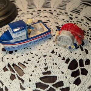 Blue and Red Boat and Crab Toy Set